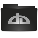 Folder Black Deviant Icon 128x128 png
